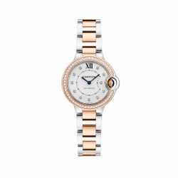 Cartier Ballon Bleu De 33MM WE90207 Diamond Dial & Bezel Watch